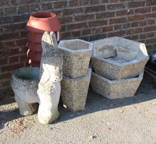 Chimney & various pots